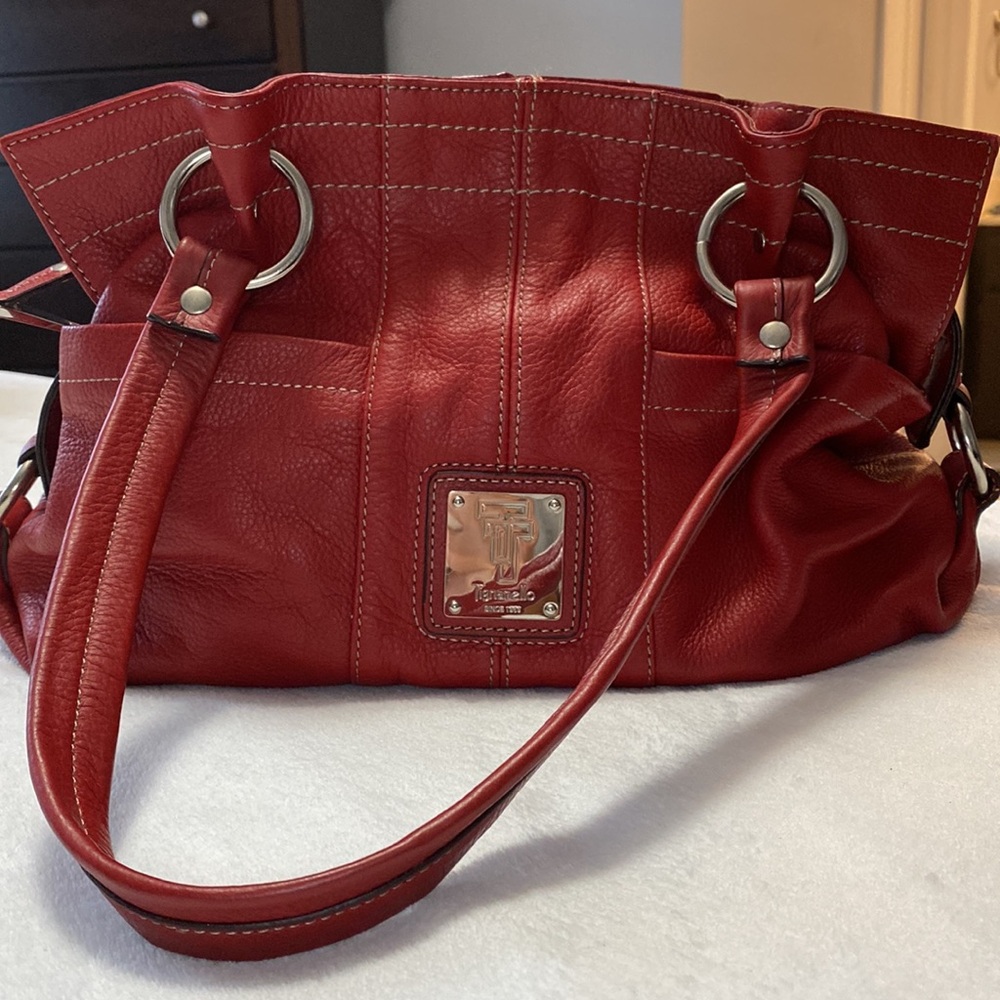 EUC Tignanello Red Leather bag
